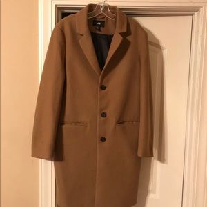Men’s Single Breasted Overcoat- Camel